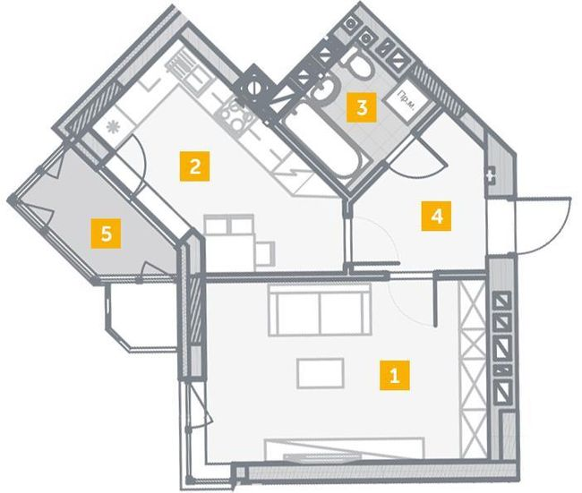 1-кімнатна 38.99 м² в ЖК На Прорізній 2 від 26 150 грн/м², смт Гостомель