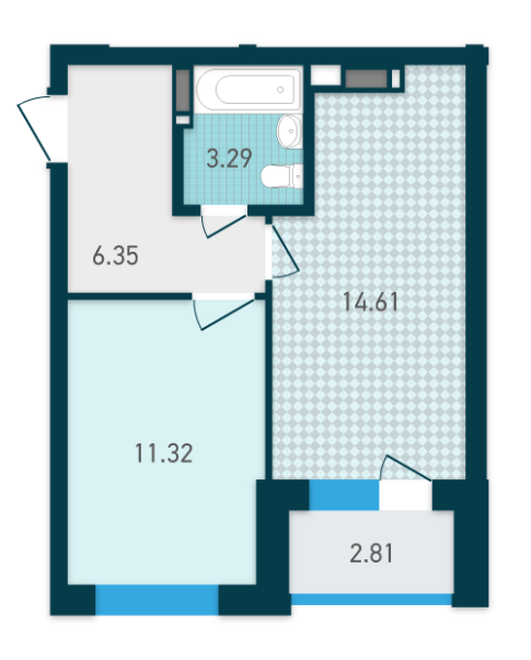 1-комнатная 38.38 м² в ЖК GENESIS от 31 866 грн/м², Киев