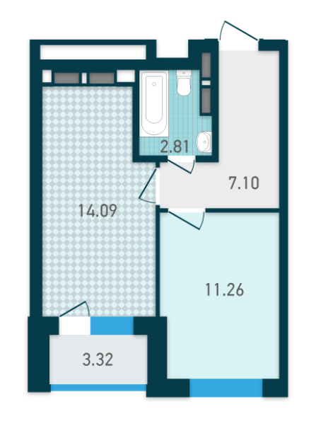 1-кімнатна 38.58 м² в ЖК GENESIS від 31 887 грн/м², Київ