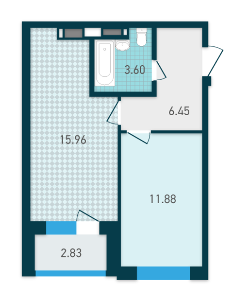 1-комнатная 40.72 м² в ЖК GENESIS от 31 913 грн/м², Киев