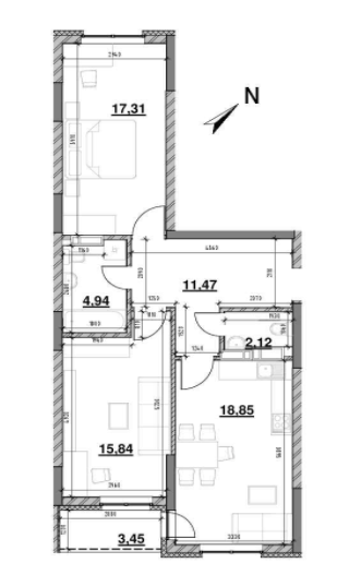 2-кімнатна 73.98 м² в ЖК OK`LAND від 36 496 грн/м², Київ