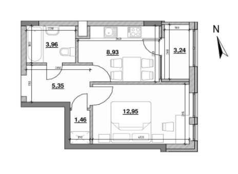 1-комнатная 35.89 м² в ЖК Велика Британія от 32 112 грн/м², Львов