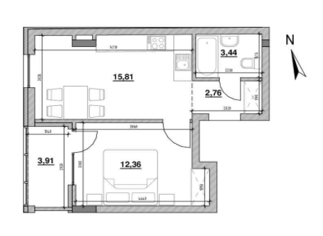 1-кімнатна 38.28 м² в ЖК Велика Британія від 31 504 грн/м², Львів