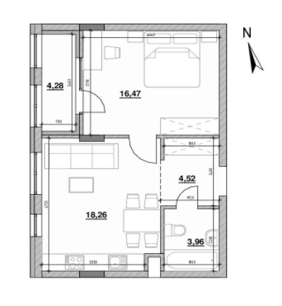 1-кімнатна 47.91 м² в ЖК Велика Британія від 36 217 грн/м², Львів