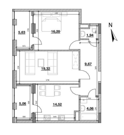 2-комнатная 76.4 м² в ЖК Велика Британія от 34 133 грн/м², Львов