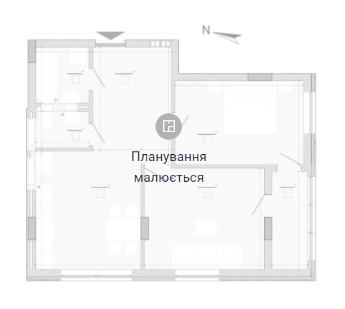 1-комнатная 31.33 м² в ЖК Берег Днепра от 45 227 грн/м², Киев