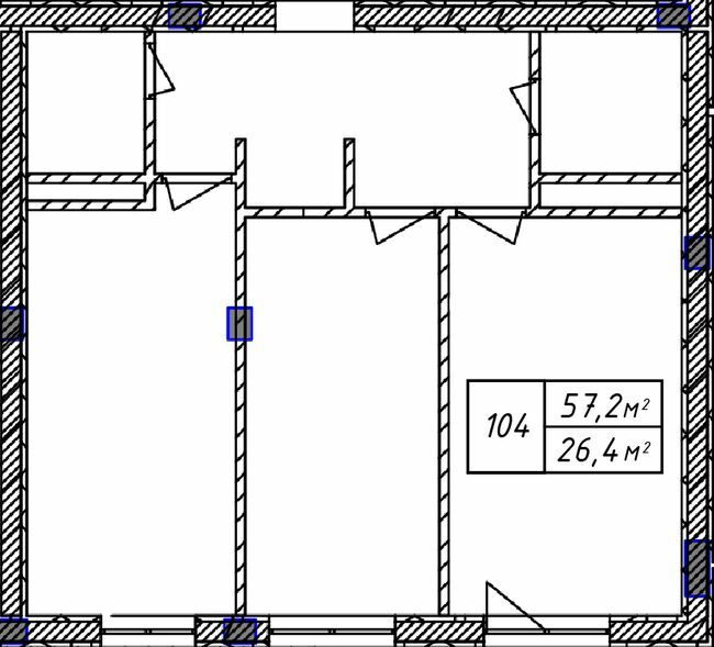 2-кімнатна 57.2 м² в ЖК A3UM від 41 000 грн/м², Київ