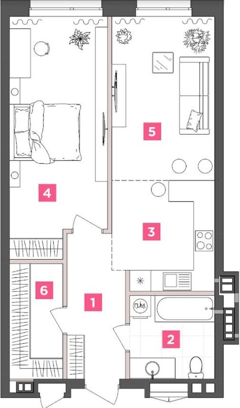 1-кімнатна 53.19 м² в ЖК ANRIL house від 64 450 грн/м², Київ