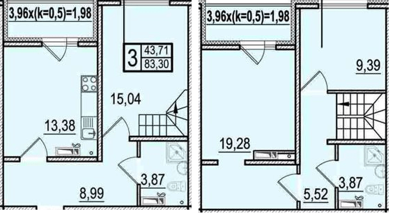 Двухуровневая 83.3 м² в ЖК просп. Отрадный, 42 от 22 500 грн/м², Киев