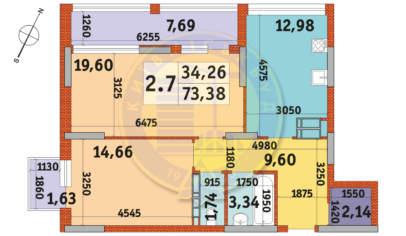 2-кімнатна 72.05 м² в ЖК Urban Park від 29 567 грн/м², Київ