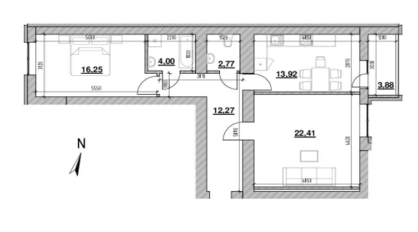 2-кімнатна 76.22 м² в ЖК Шенген від 27 224 грн/м², Львів