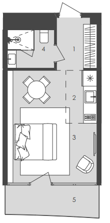 Студия 29.35 м² в  Aura Apart от 36 900 грн/м², Одесса