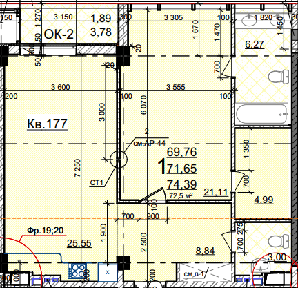 2-кімнатна 74.39 м² в ЖК Green Wood від 52 800 грн/м², Одеса