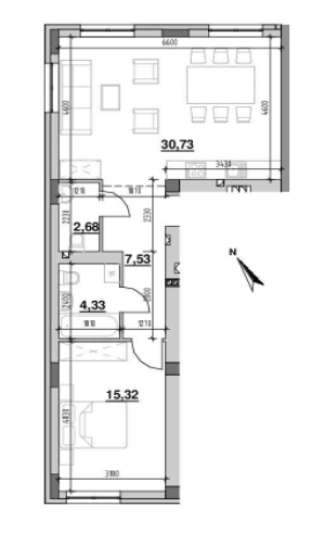 1-кімнатна 60.59 м² в ЖК Ріел Сіті від 25 441 грн/м², Львів