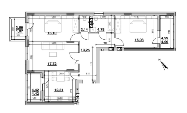 3-комнатная 93.76 м² в ЖК Ріел Сіті от 20 104 грн/м², Львов