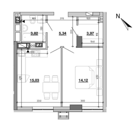 1-кімнатна 42.28 м² в ЖК Містечко Підзамче від 25 060 грн/м², Львів