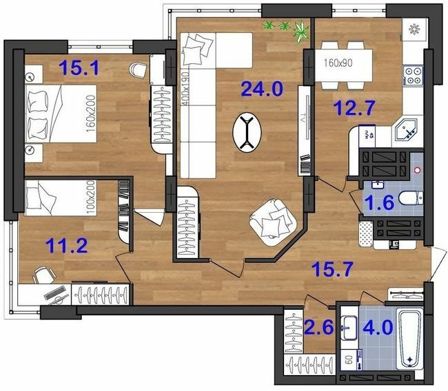 3-комнатная 86 м² в ЖК SunCity от 21 000 грн/м², Одесса