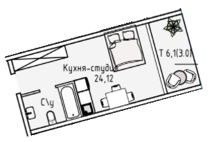 Студия 27.12 м² в ЖК Пространство на Аркадийской аллее от 59 450 грн/м², Одесса