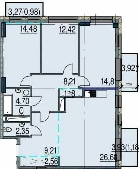 3-кімнатна 99.94 м² в ЖК Простір на Інглезі від 25 550 грн/м², Одеса