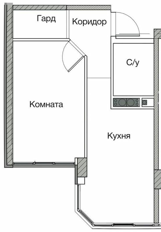 1-кімнатна 41.2 м² в ЖК Нова Європа від 19 100 грн/м², с. Ілічанка