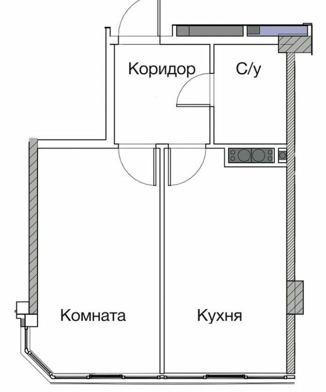 1-комнатная 41.7 м² в ЖК Новая Европа от 19 100 грн/м², с. Иличанка