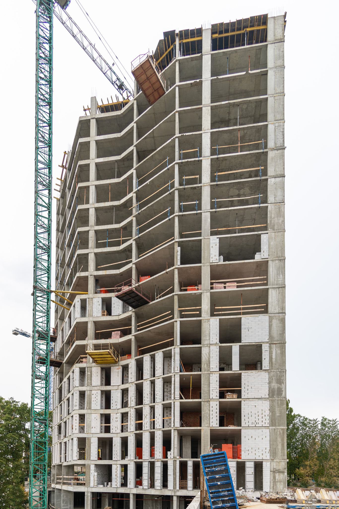 Ход строительства ЖК Вежа на Ломоносова, окт, 2021 год