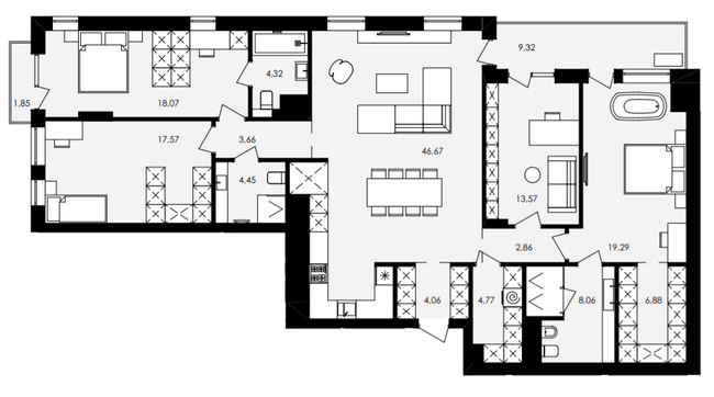 4-кімнатна 157.58 м² в ЖК Avalon Yard від 29 000 грн/м², Львів