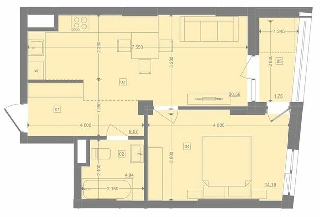 1-кімнатна 46.61 м² в ЖК Pictorial від 27 250 грн/м², Львів