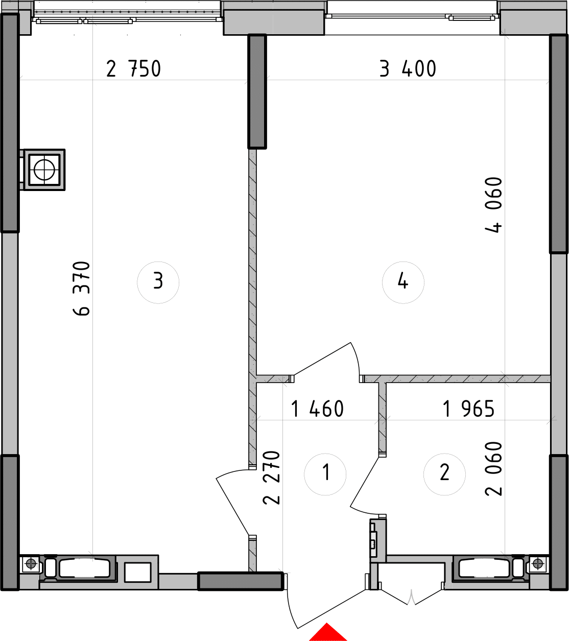 1-комнатная 38.93 м² в ЖК Оптимісто от 25 000 грн/м², с. Гатное