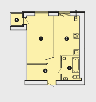 1-кімнатна 42.75 м² в ЖК Comfort City від 26 000 грн/м², Запоріжжя