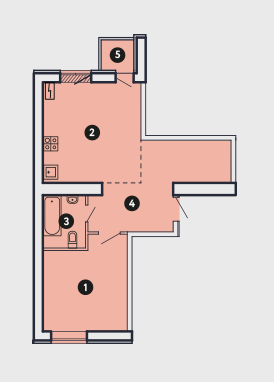 1-кімнатна 48.65 м² в ЖК Comfort City від 36 000 грн/м², Запоріжжя