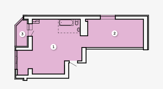 Свободная планировка 67.69 м² в ЖК Kvartal от 24 300 грн/м², Запорожье