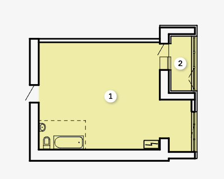 Вільне планування 51.35 м² в ЖК Kvartal від 37 000 грн/м², Запоріжжя