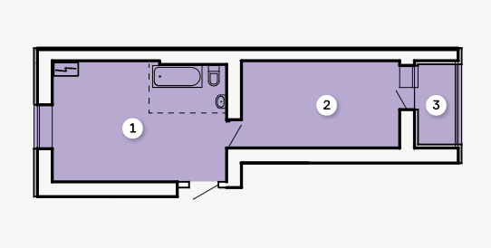 Вільне планування 45.32 м² в ЖК Kvartal від 37 000 грн/м², Запоріжжя