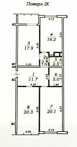 Продаж 3-кімнатної квартири 100 м², Академіка Сахарова вул.