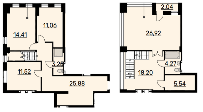 Двухуровневая 121.66 м² в ЖК Bauhaus от 40 300 грн/м², Харьков