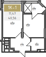 1-комнатная 40.56 м² в ЖК Liberty Gardens от 29 500 грн/м², Харьков