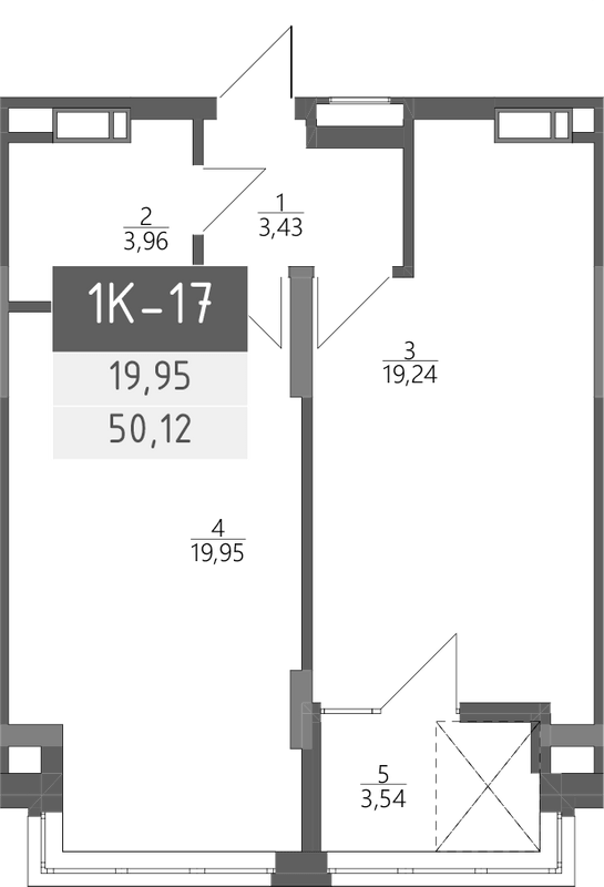 1-комнатная 50.12 м² в ЖК Liberty Gardens от 29 500 грн/м², Харьков