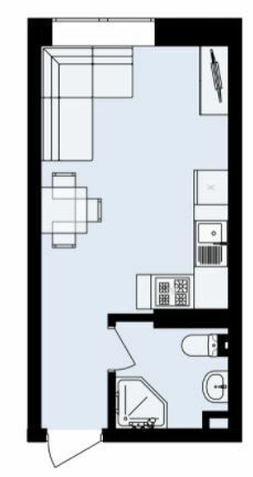 Смарт 19.79 м² в ЖК Urban One Naukova Apartments від 27 150 грн/м², Харків