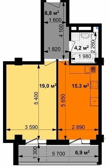 1-кімнатна 48.8 м² в ЖК Графіка від 41 650 грн/м², Харків