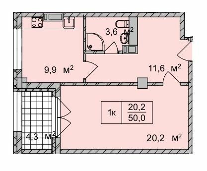 1-комнатная 50 м² в ЖК ТИТУЛ Дом на Пушкинской от 55 450 грн/м², Харьков