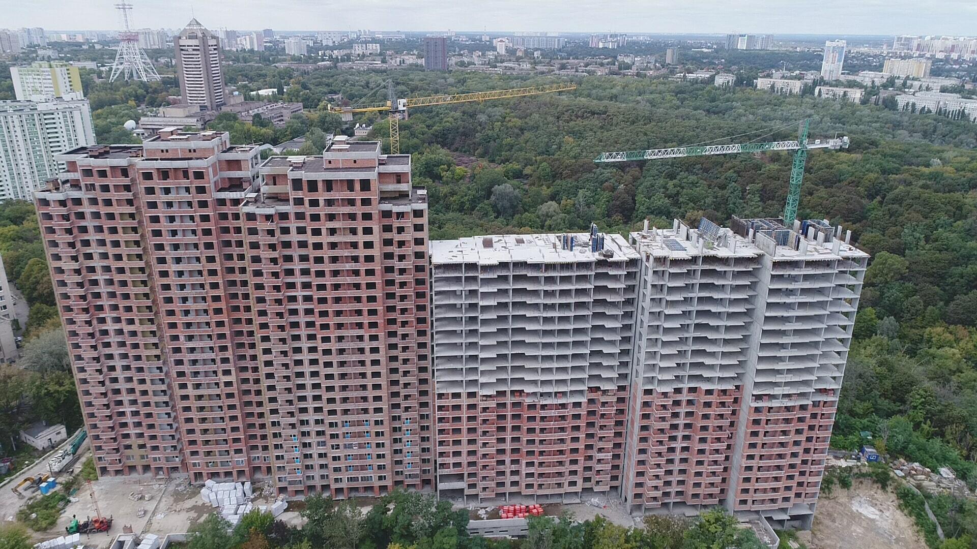 Хід будівництва ЖК Кирилівський Гай, жовт, 2021 рік