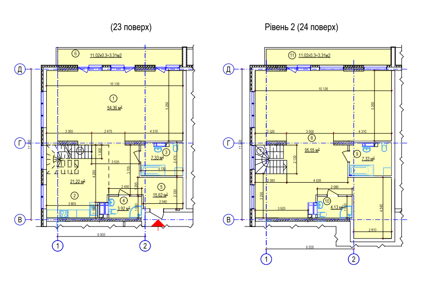 Двухуровневая 220 м² в ЖК Владимирский от 2 800 грн/м², Киев