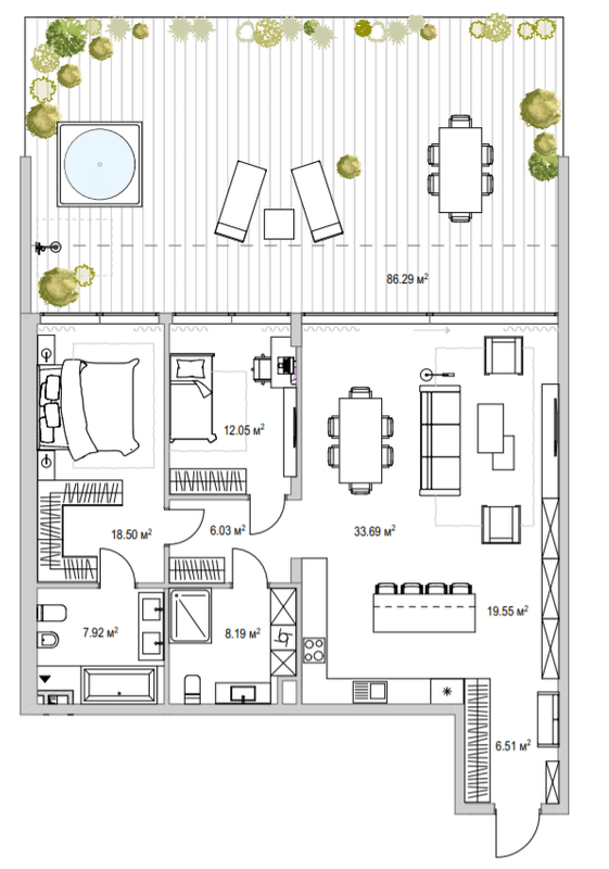 2-комнатная 137.9 м² в ЖК Lion Hills от 56 850 грн/м², с. Лесники