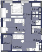 2-комнатная 67.3 м² в ЖК CENTOWER от 43 100 грн/м², Днепр