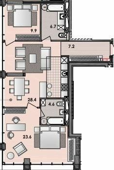 3-кімнатна 81.8 м² в ЖК RESPECT HALL від 34 500 грн/м², Дніпро