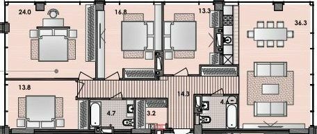 4-кімнатна 135.6 м² в ЖК RESPECT HALL від 43 100 грн/м², Дніпро