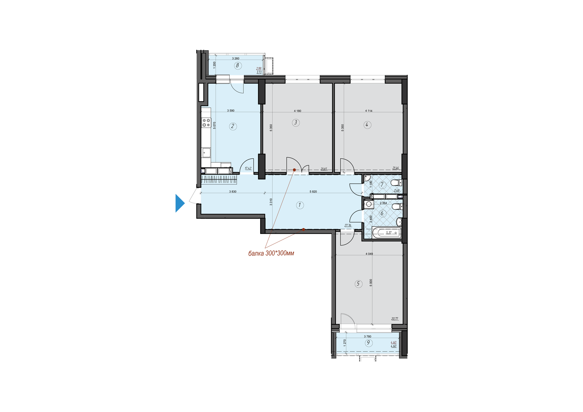 Двухуровневая 124.14 м² в ЖК CRYSTAL RESIDENCE от 59 000 грн/м², Киев