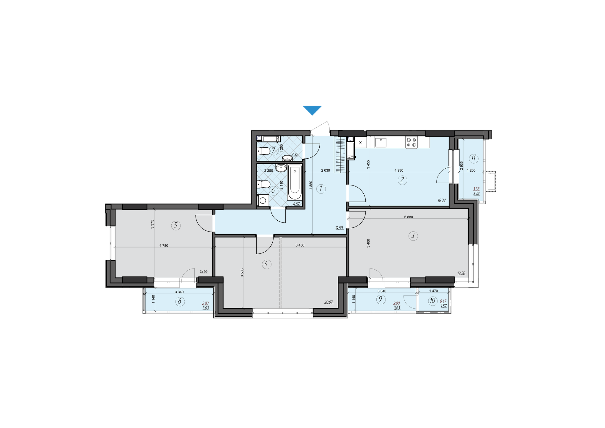 Двухуровневая 124.47 м² в ЖК CRYSTAL RESIDENCE от 55 000 грн/м², Киев