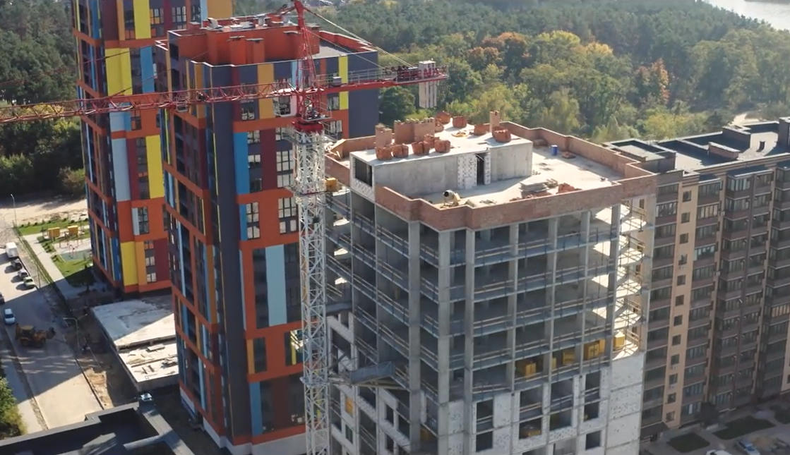 Хід будівництва ЖК River City, жовт, 2021 рік